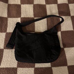 BAGGU Mini Nylon Shoulder Bag in Black